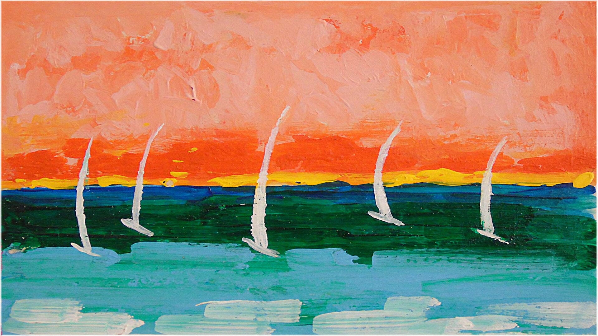 Opera dell'Artista Rosario Mercuri dal titolo 'Vele al vento'